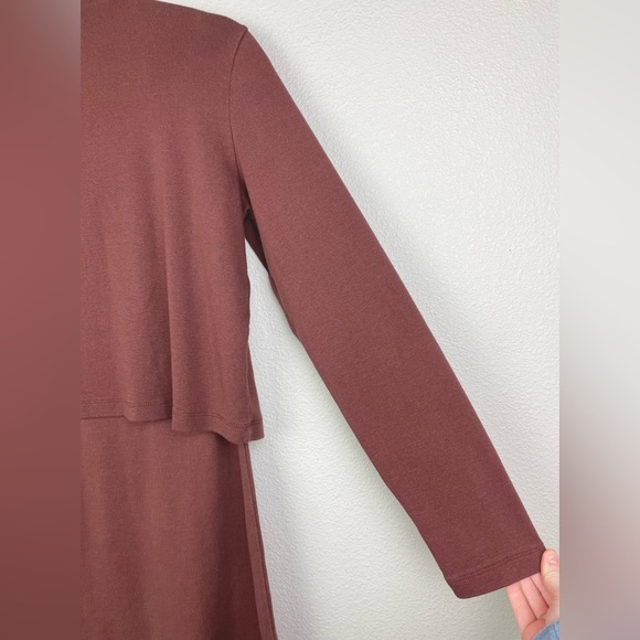 VTG Moda Int'l Women's Medium Chocolate Brown Dress Top Matching Set Knit Minima - Picture 10 of 15